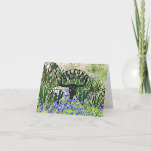 Cartão Boa vinda do Bluebonnet de Texas