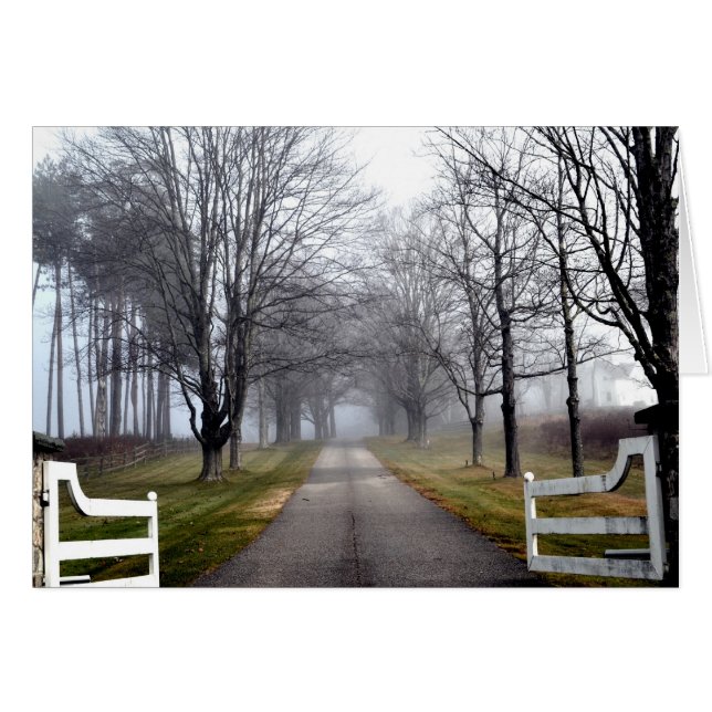 Cartão Boa vinda enevoada da manhã (Frente Horizontal)