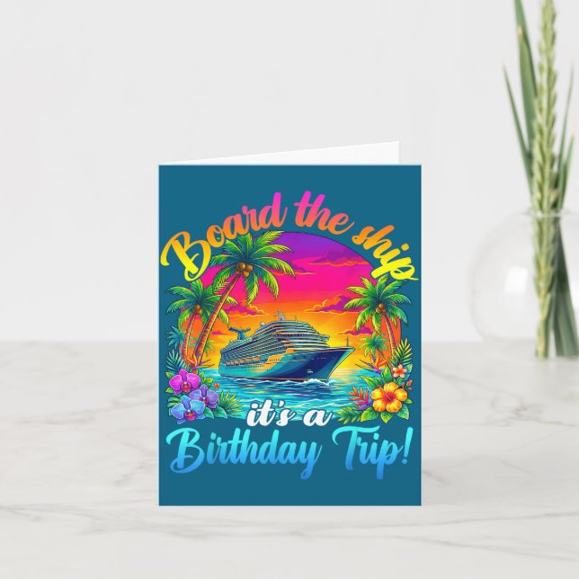 Cartão Board The Ship It's A Birthday Trip Matching Birth (Frente)