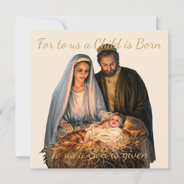Cartão Boas Festas de Natal da Natividade (Frente)