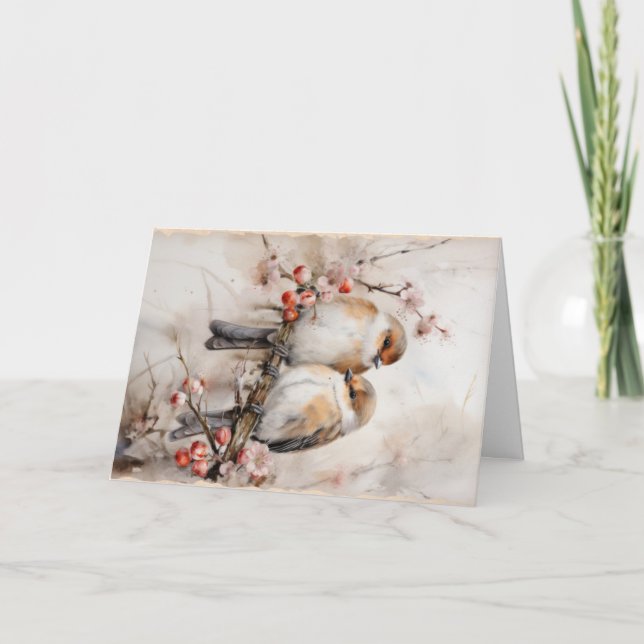 Cartão Boas Florestas Florestais Boas Saudações de Natal (Frente)