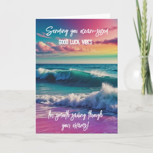 Cartão boas vibrações GCSE ALevel SAT (Frente)