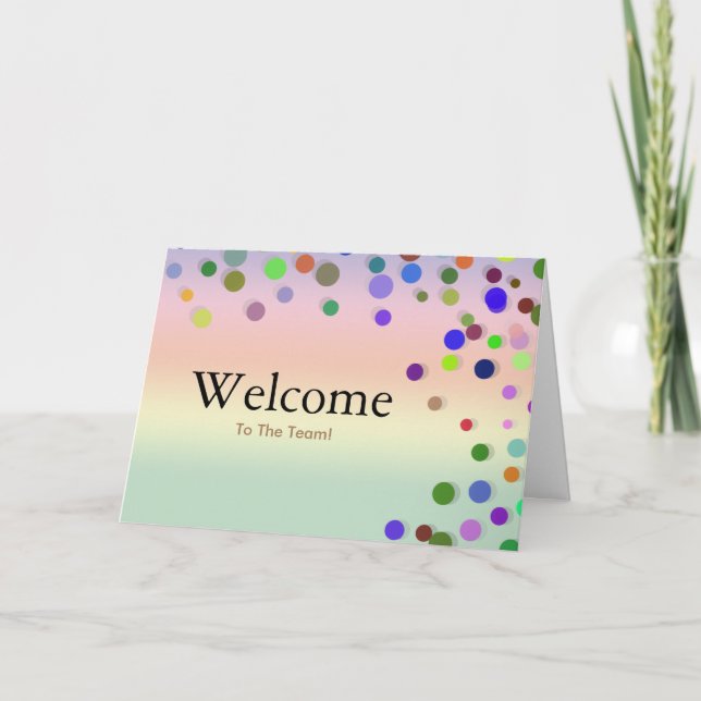 Cartão Boas-vindas ao Colorir Sparkles Bolinhas (Frente)