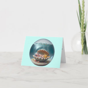 Cartão Boas-vindas personalizadas de Bebê Sereia