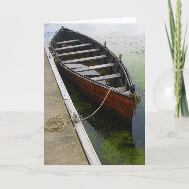 Cartão Boat Canoon Docked (Frente)