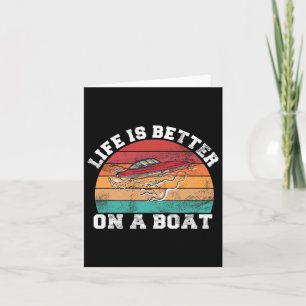 Cartão Boat Life Capitão Barco Skipper Seamen Motor Boa
