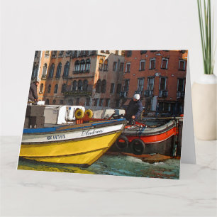 Cartão BOATMEN NO VENICE Jumbo Greeting Card