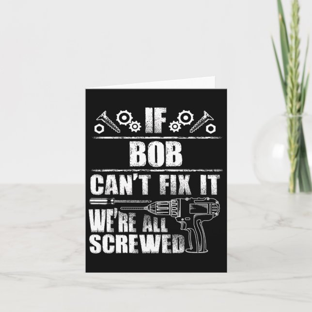 Cartão Bob Gift Nome Conserte Engraçado Aniversário Perso (Frente)