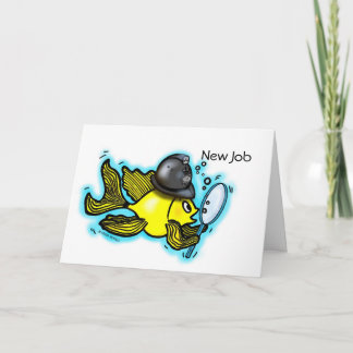 Cartão BOBBY FISH funny british policeman Greeting Card