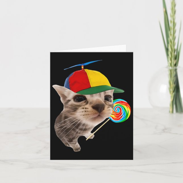 Cartão Bobo Cat com Memória Lollipop (Frente)