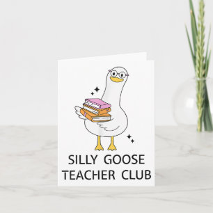 Cartão Bobo Goose Teacher Club, De Volta À Escola