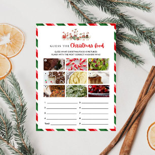 Cartão Bobo Goosemas Adivinha Jogo da Comida de Natal