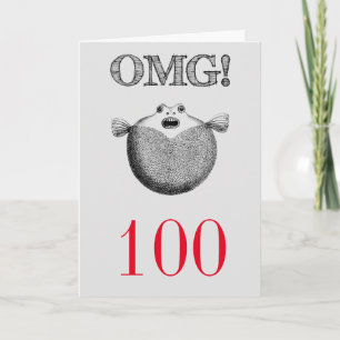 Cartão BOBO OMG e 100º aniversário engraçado