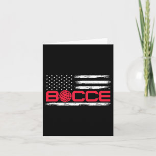 Cartão Bocce Byll American Flag Bocci Player 4 de julho