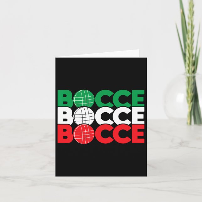 Cartão Bocce - Byte a Boliche Bo Entusiasta do Jogo (Frente)