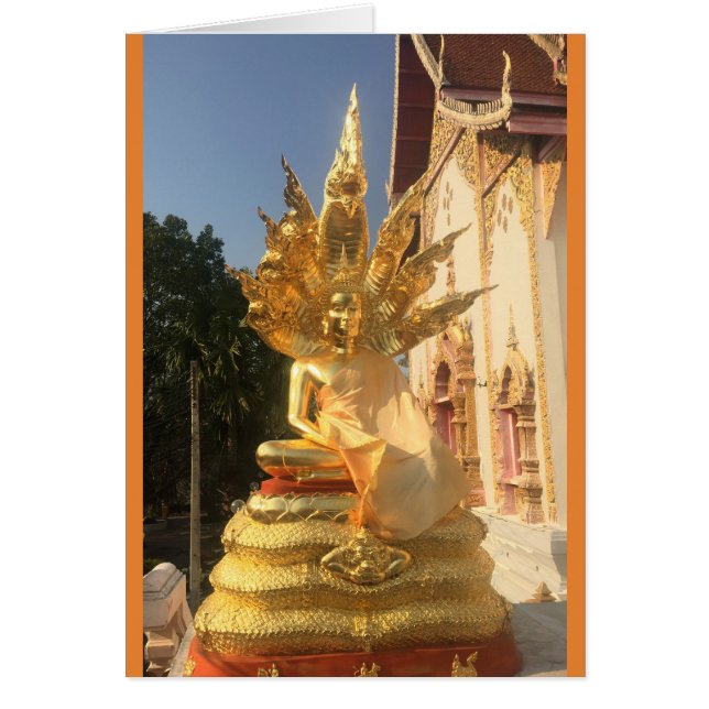 Cartão Bodhisattva em Wat Doi Saket, Chiang Mai, (Frente)
