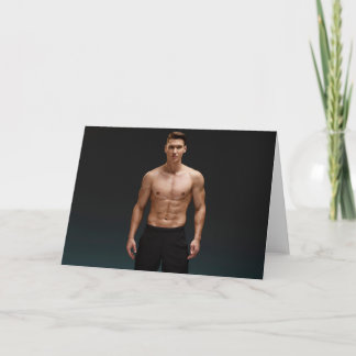 Cartão Body Perfection Hot Guy Greetings Card