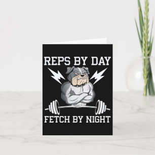 Cartão Bodybuilder Dog Lover Gym Visto Malhação Workout B