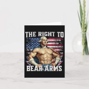 Cartão Bodybuilding 4° De Julho Pai U.A Flag segundo Bear