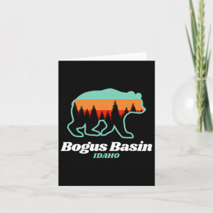 Cartão Bogus Basin Idaho Skiing Snowboard Bear