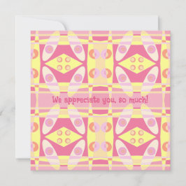 Cartão Bohemian Chintz 24 Bubblegum Amarelo Rosa Gratidão