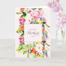 Cartão Bohemian Spring Floral Mother's Day Card