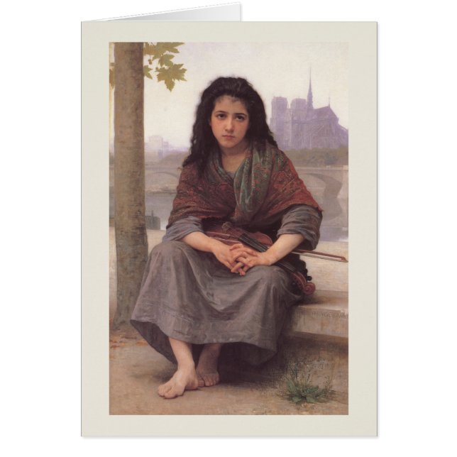 Cartão "Bohemian" William-Adolphe Bouguereau (Frente)