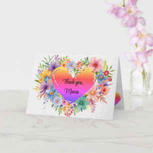 Cartão Boho, Chic, Floral Aquarela Dia das Mães