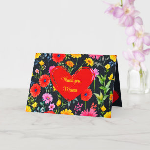 Cartão Boho, Chic, Floral em Aquarela Dia das Mães