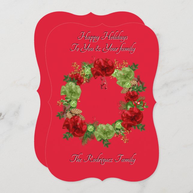 CARTÃO BOHO CHRISTMAS BOTÂNICO (Frente/Verso)