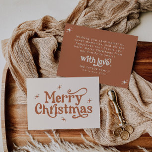 Cartão Boho Feliz de Natal