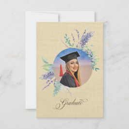 Cartão Boho Floral Graduation Party Invite Enclosure