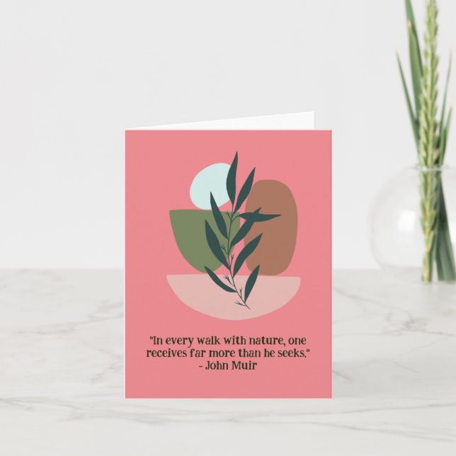 Cartão "Boho Floral Sentimental Enviado em Cobertor com E (Frente)