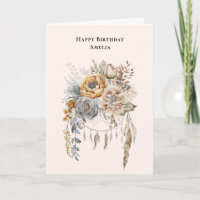 Boho Flower Buquê e Dreamcatcher Birthday