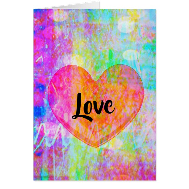 Cartão Boho Heart Love (Frente)