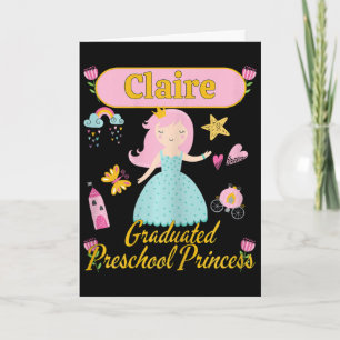 Cartão Boho Princesa Claire 2026 Pré-Escolar Personalizad
