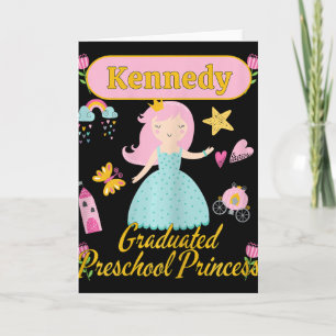 Cartão Boho Princesa Kennedy 2026 Pré-Escola Personalizad