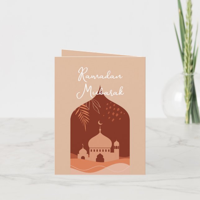 Cartão Boho Ramadan Mubarak (Verso)