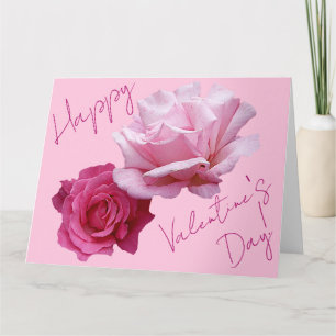 Cartão Boho sofisticado floral rosa valentine amor tendên