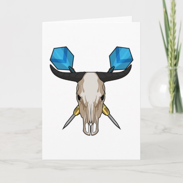 Cartão Boi em Dardos com Dardo (Frente)