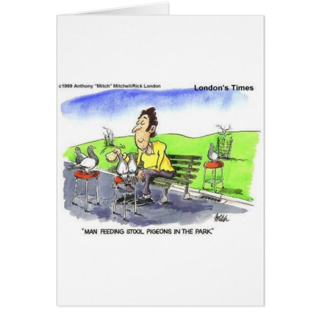 Cartão Boinas de Stool Ofertas Engraçadas Camisetas e Col (Frente)