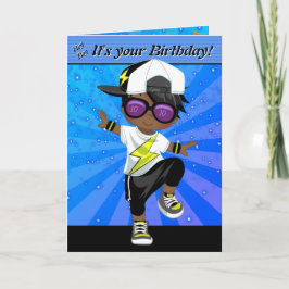 Cartão Bois negros ou marrons saltam salto feliz aniversá