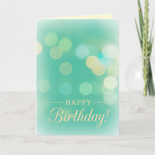 Cartão Bokeh Birthday
