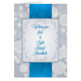 Cartão Bokeh Hanukkah