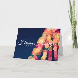 Cartão Bokeh Tree Lights, Natal