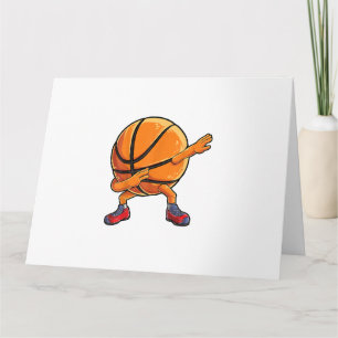 Cartão Bola de Basquete Brincadeira Homens Engraçados Mul