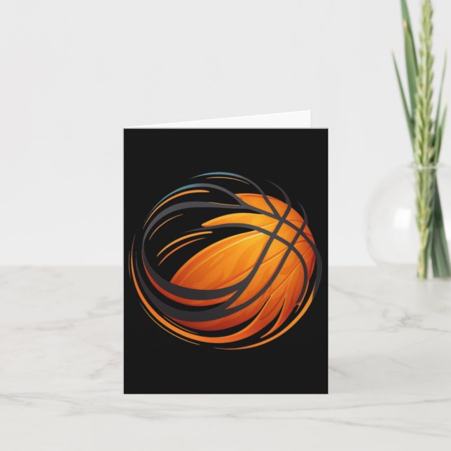 Cartão Bola de Basquete Com Listras  (Frente)