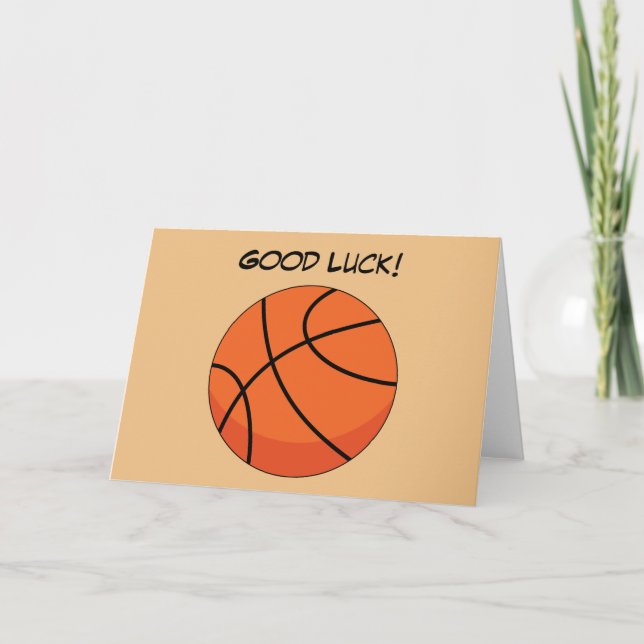 Cartão Bola de Basquete de Desenho | Adicionar Texto (Frente)