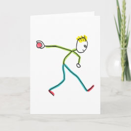 Cartão Bola de Bocce Stickman