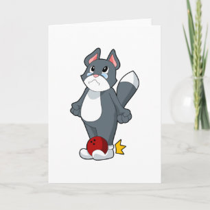 Cartão Bola de boliche de Boliche